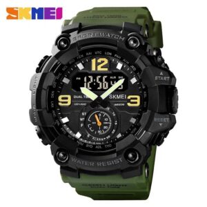 Skmei 1637 Men's Sport Watch- Black Green | Rovelle