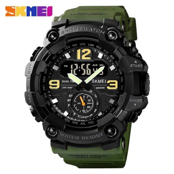 Skmei 1637 Men's Sport Watch- Black Green Skmei 1637 Men's Sport Watch- Black Green | Rovelle