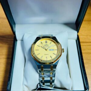Soloni 1012M For Men -Silver Gold with Premium Box | Rovelle