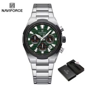 Naviforce 8081 - Silver Green | Rovelle