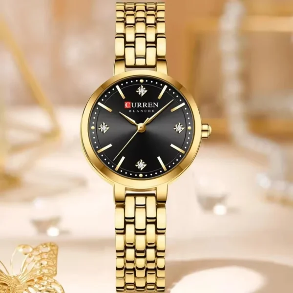 Curren 9106 Ladies Watch - Gold Black | Rovelle