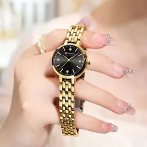 Curren 9106 Ladies Watch - Gold Black | Rovelle
