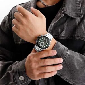 Naviforce 8072 For Men - Silver Green | Rovelle