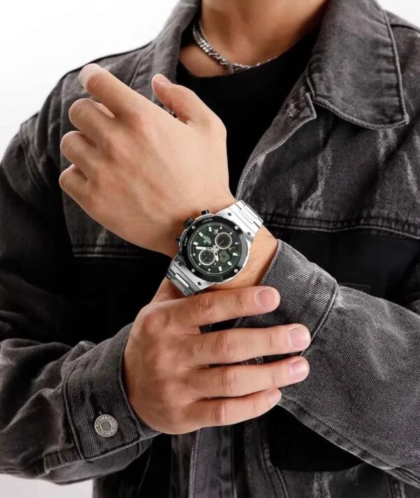 Naviforce 8072 For Men - Silver Green | Rovelle