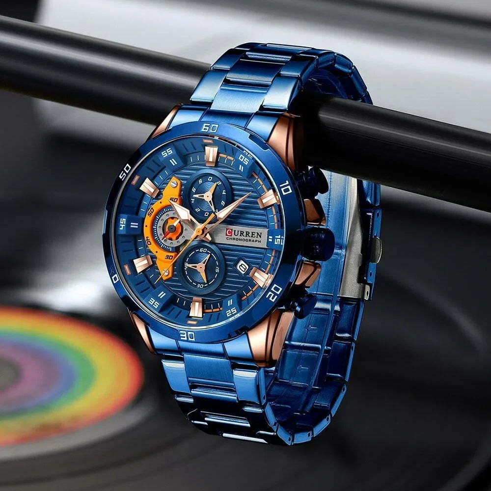 Curren 8402 - Rose Gold Blue