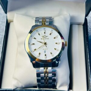 Soloni 1006 M For Men - Silver Gold White with Premium Box | Rovelle