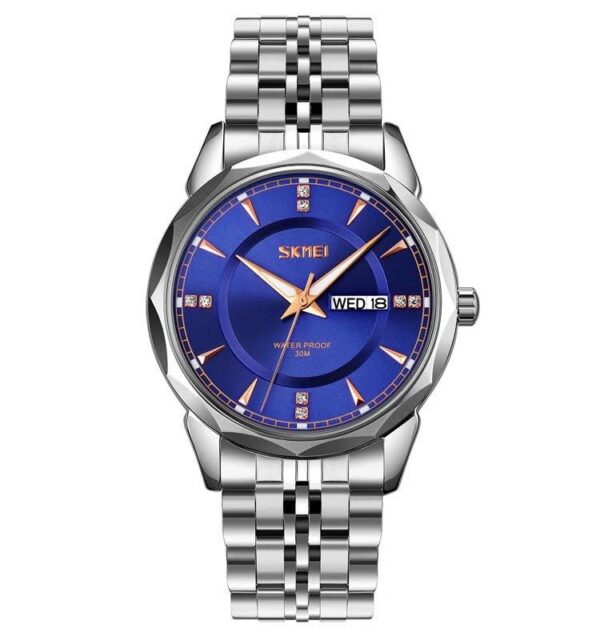 Skmei 9268 - Silver Blue For Men Skmei 9268 - Silver Blue For Men | Rovelle