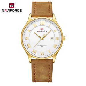 Naviforce 9290 L For Men - Brown Gold White | Rovelle