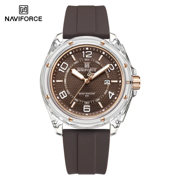 NAVIFORCE 6119 T For Men - Silver Coffee | Rovelle