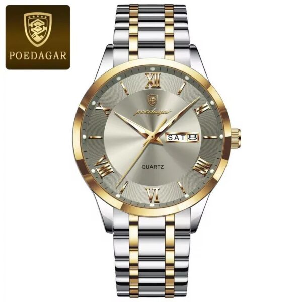 Poedagar 978 CH For Men - Silver Gold Gray Poedagar 978 CH For Men - Silver Gold Gray | Rovelle