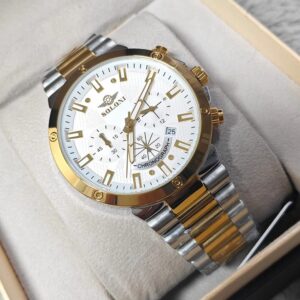 Soloni 3007 For Men - Silver Gold White With Premium Box | Rovelle