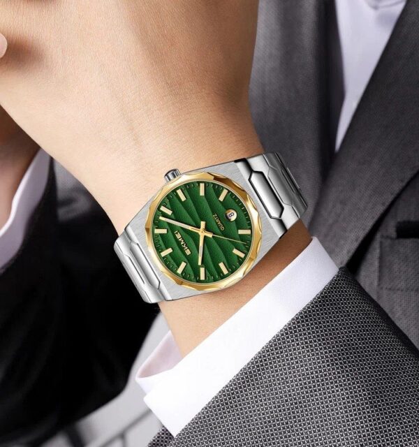 Skmei 9382 CH For Men - Silver Gold Green | Rovelle