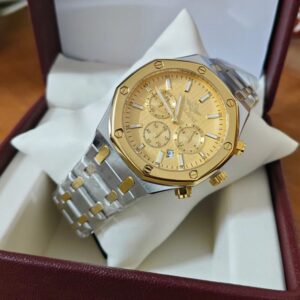 Soloni 3011 M For Men - Silver Gold With Premium Box | Rovelle