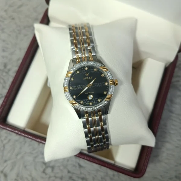 Aolix 9173 Women Watch - Silver Gold Black | Rovelle