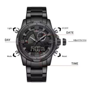 Naviforce 9257 For Men - Black | Rovelle