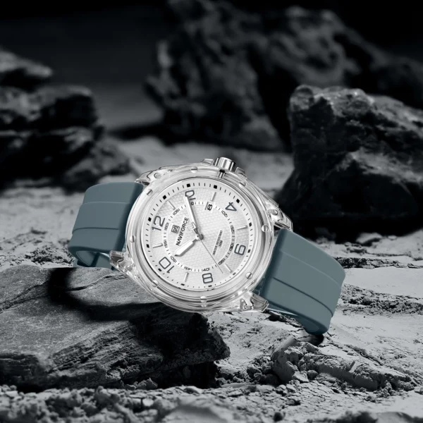 NAVIFORCE 6119 T For Men - Silver Gray White | Rovelle