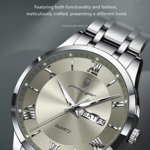 Poedagar 978 CH For Men - Silver Gray | Rovelle