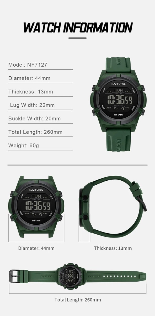Naviforce 7127 - Green | Rovelle