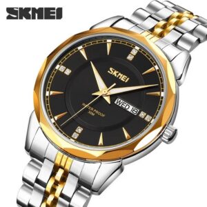 Skmei 9268 - Silver Gold Black For Men | Rovelle
