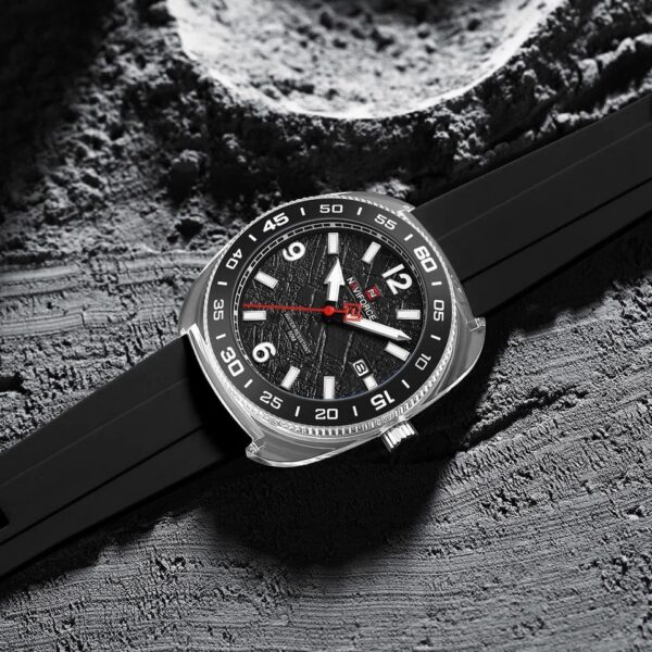 Naviforce 7132 - Silver Black For Men | Rovelle