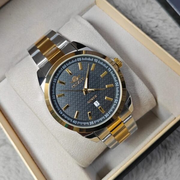 Soloni 1009 For Men - Silver Gold Black With Premium Box | Rovelle