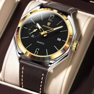 Poedagar 689L For Men - Brown Gold Black | Rovelle