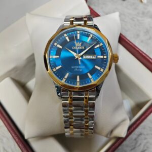 Olevs 3662 CH For Man - Silver Gold Blue | Rovelle