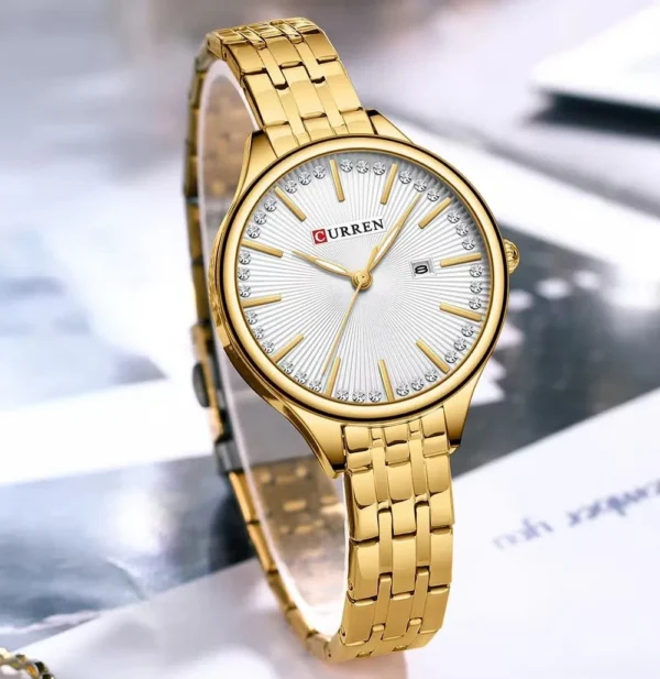 Curren 9099 For Women - Gold White | Rovelle