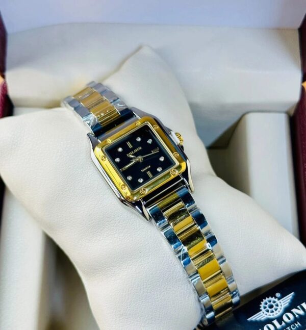 Soloni 1037 For Women -Silver Gold Black With Premium Box | Rovelle