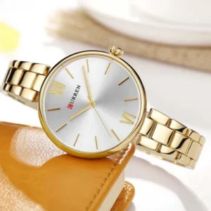 Curren 9017 - Gold White For Women | Rovelle