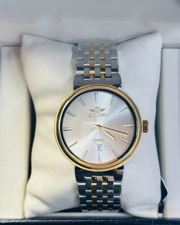Soloni 1031 For Men - Silver Gold White With Premium Box Soloni 1031 For Men - Silver Gold White With Premium Box | Rovelle
