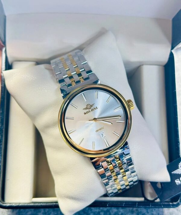 Soloni 1031 For Men - Silver Gold White With Premium Box | Rovelle