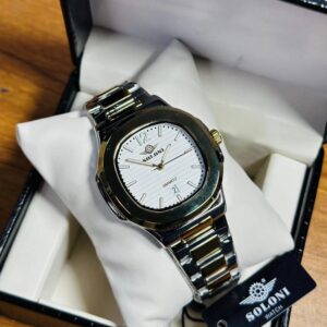 Soloni 1010 For Men - Silver Gold White With Premium Box | Rovelle