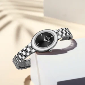 NAVIFORCE 5081 Ch Women Watch - Silver Black | Rovelle