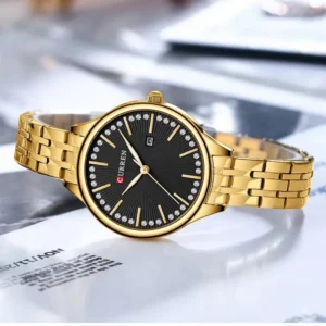 Curren 9099 For Women - Gold Black | Rovelle