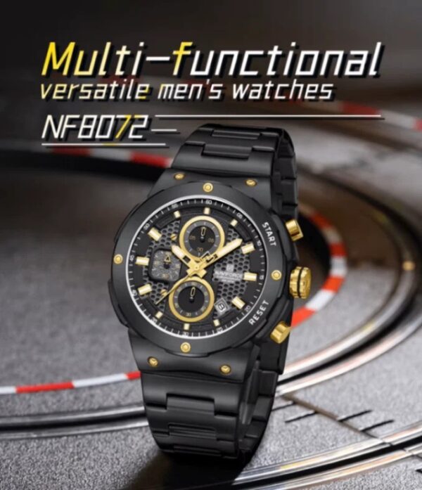Naviforce 8072 For Men - Black Gold | Rovelle