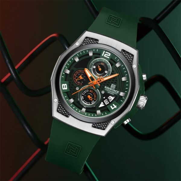 Naviforce 8051T For Man - Silver Green | Rovelle
