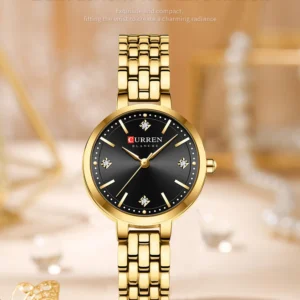 Curren 9106 Ladies Watch - Gold Black | Rovelle