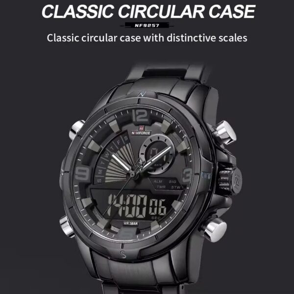 Naviforce 9257 For Men - Black | Rovelle