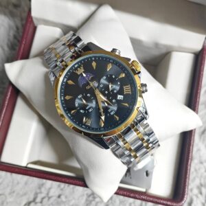 Olevs 3653 For Men - Silver Gold Black | Rovelle
