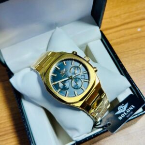 Soloni 3013 For Men - Gold Black With Premium Box | Rovelle