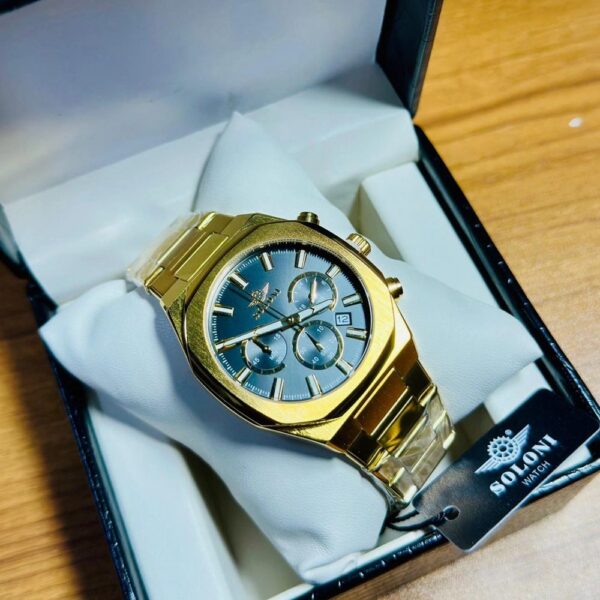 Soloni 3013 For Men - Gold Black With Premium Box Soloni 3013 For Men - Gold Black With Premium Box | Rovelle
