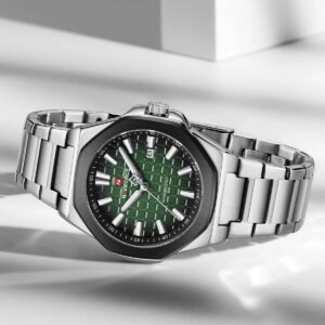 Naviforce 9258 CH For Men - Silver Green | Rovelle