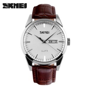 Skmei 9073 -Silver Brown | Rovelle