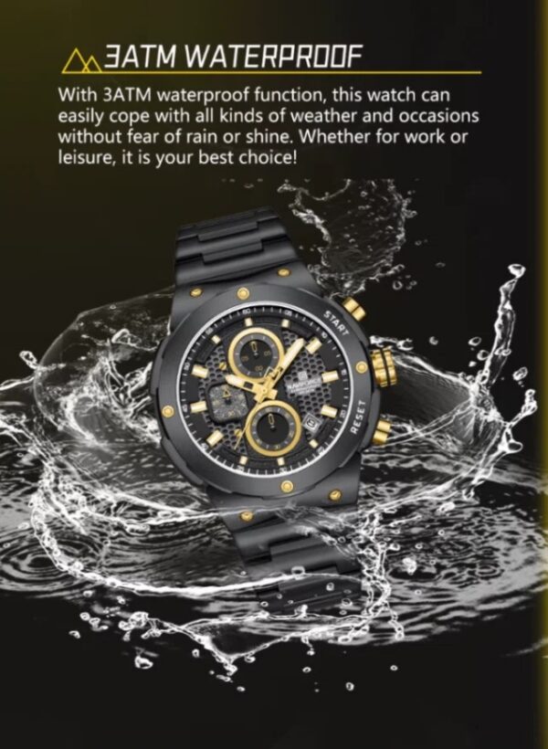 Naviforce 8072 For Men - Black Gold | Rovelle