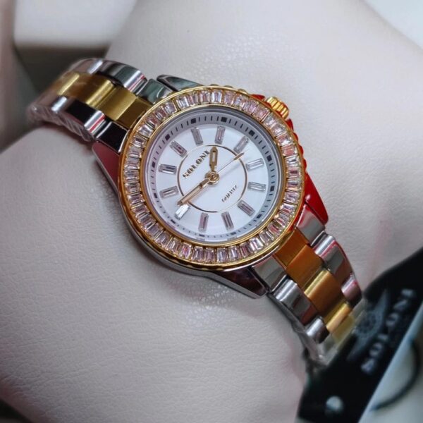 Soloni 1044 For Women - Silver Gold White With Premium Box | Rovelle