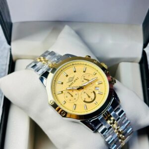Soloni 3008 For Men - Silver Gold With Premium Box | Rovelle