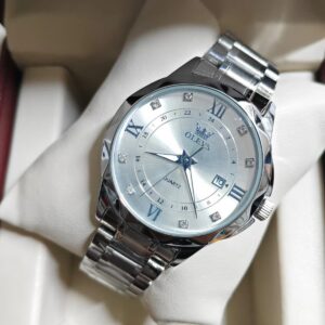 Olevs 3710 CH For Men - Silver White | Rovelle