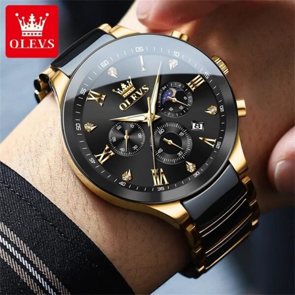 Olevs 7004 CH For Man - Gold Black | Rovelle