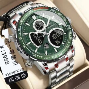 Poedagar 127CH For Men - Silver Green | Rovelle